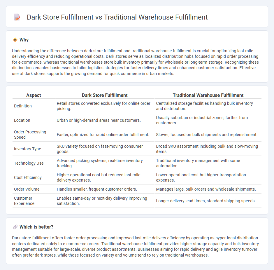 Dark Store Fulfillment vs Traditional Warehouse Fulfillment in Logistics