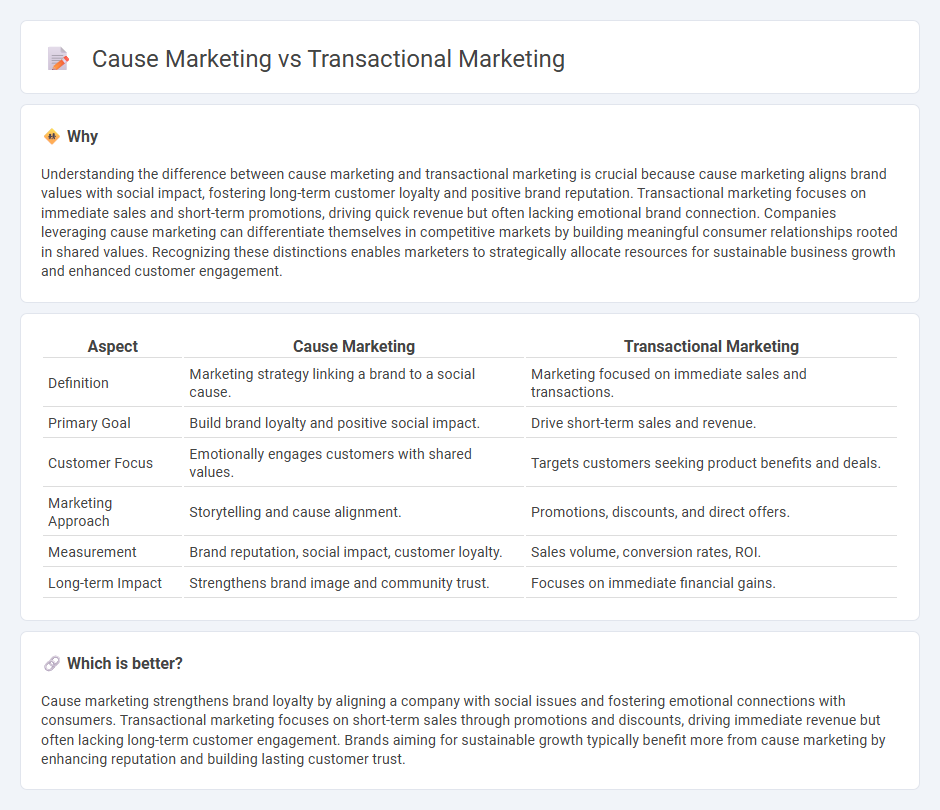 Cause Marketing vs Transactional Marketing in Marketing