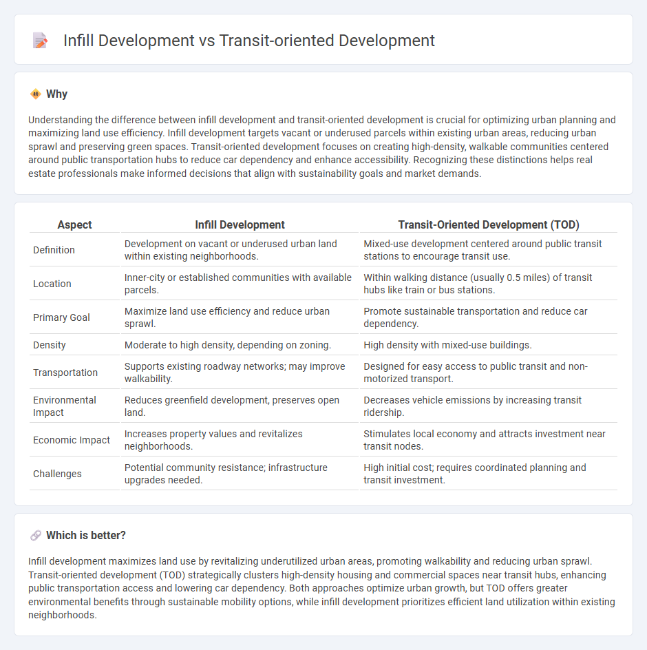Infill Development vs Transit-Oriented Development in Real Estate