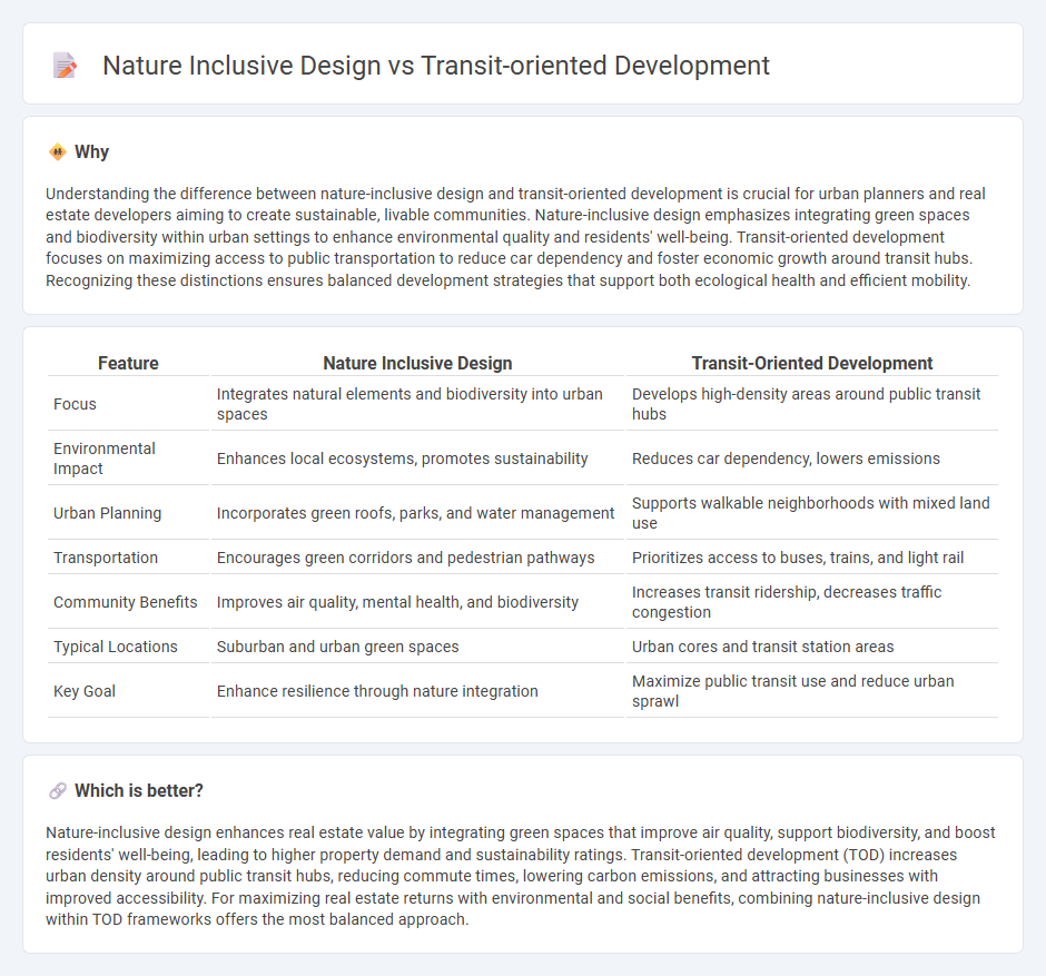 Nature Inclusive Design vs Transit-Oriented Development in Real Estate