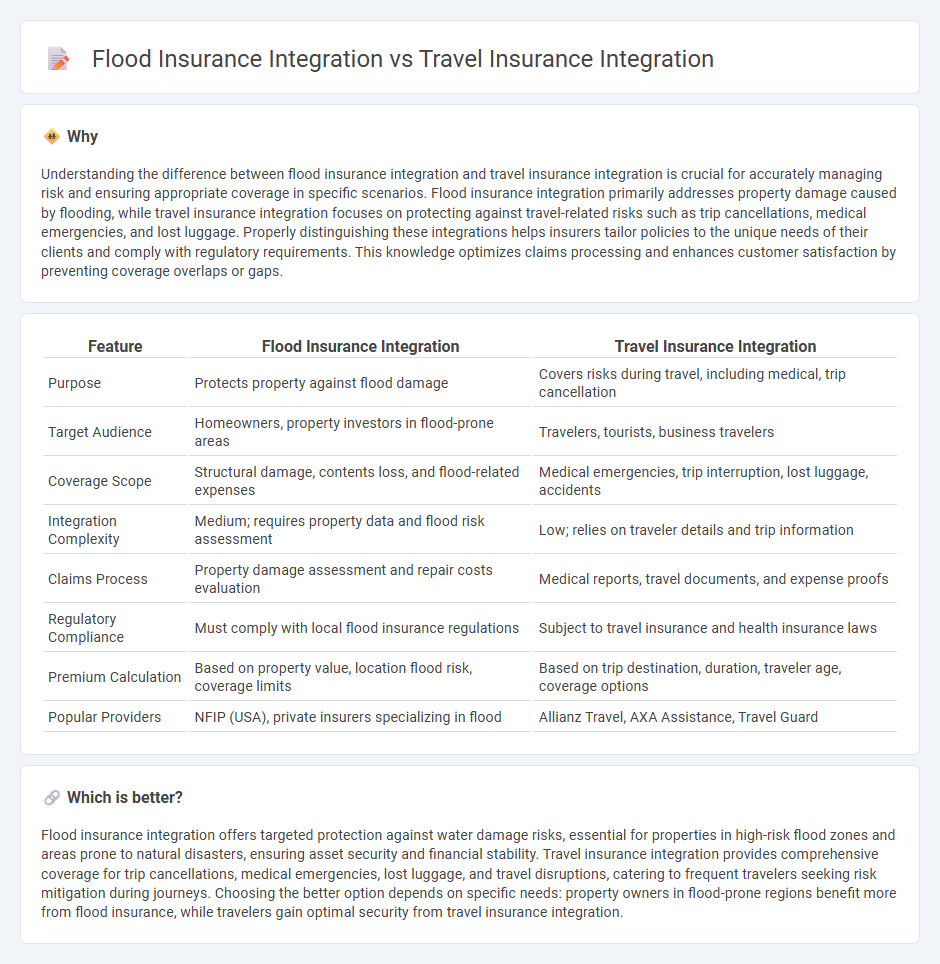 Flood Insurance Integration vs Travel Insurance Integration in Insurance