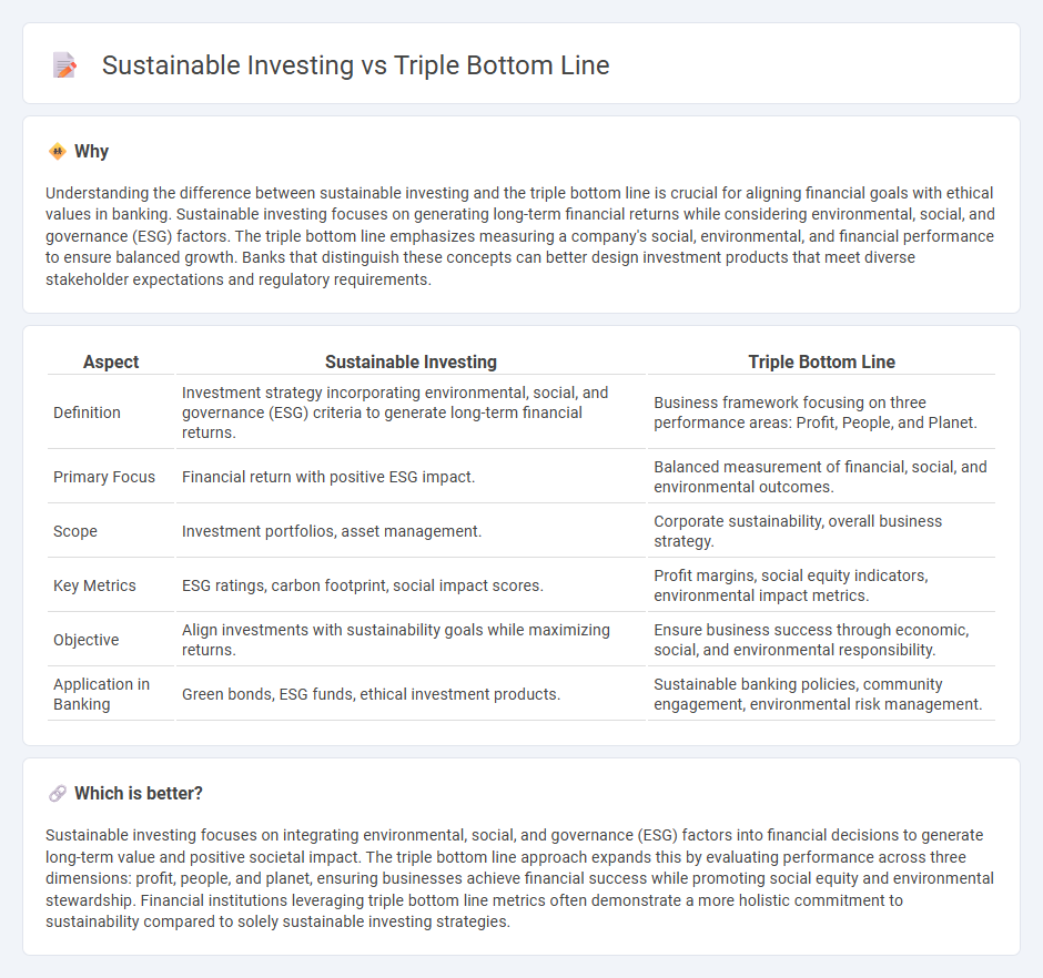 Sustainable Investing vs Triple Bottom Line in Banking