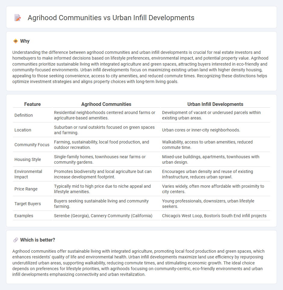 Agrihood Communities vs Urban Infill Developments in Real Estate