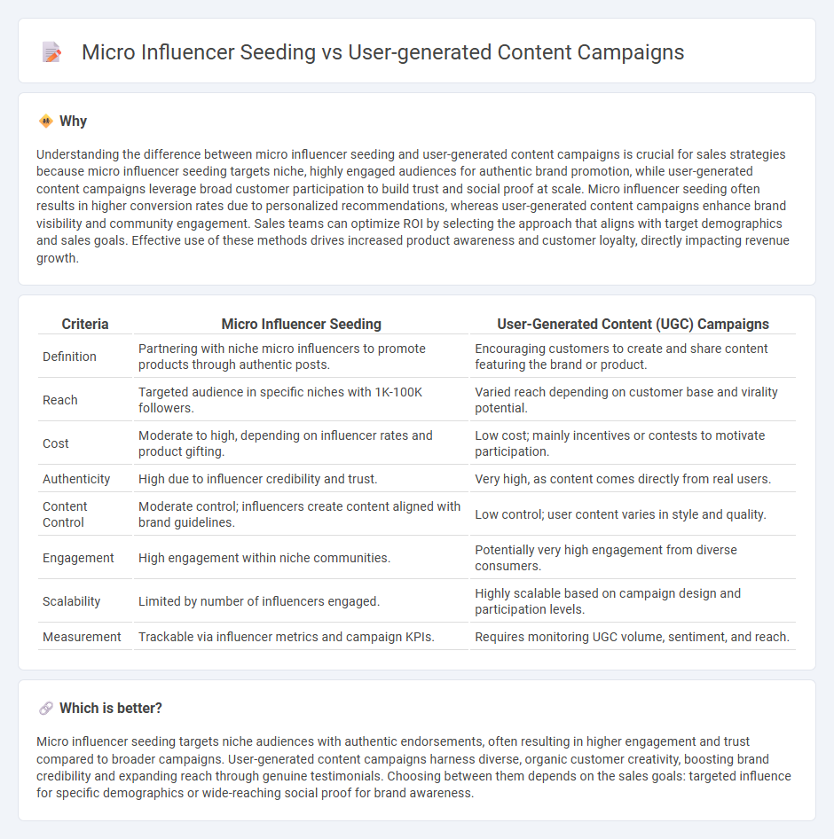 Micro Influencer Seeding vs User-Generated Content Campaigns in Sales
