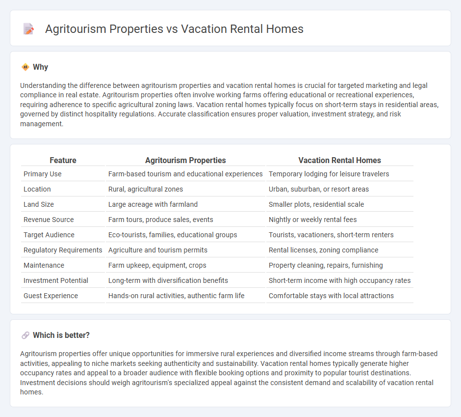 Agritourism Properties vs Vacation Rental Homes in Real Estate