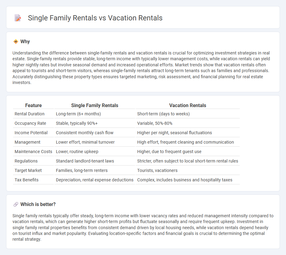 Single Family Rentals vs Vacation Rentals in Real Estate