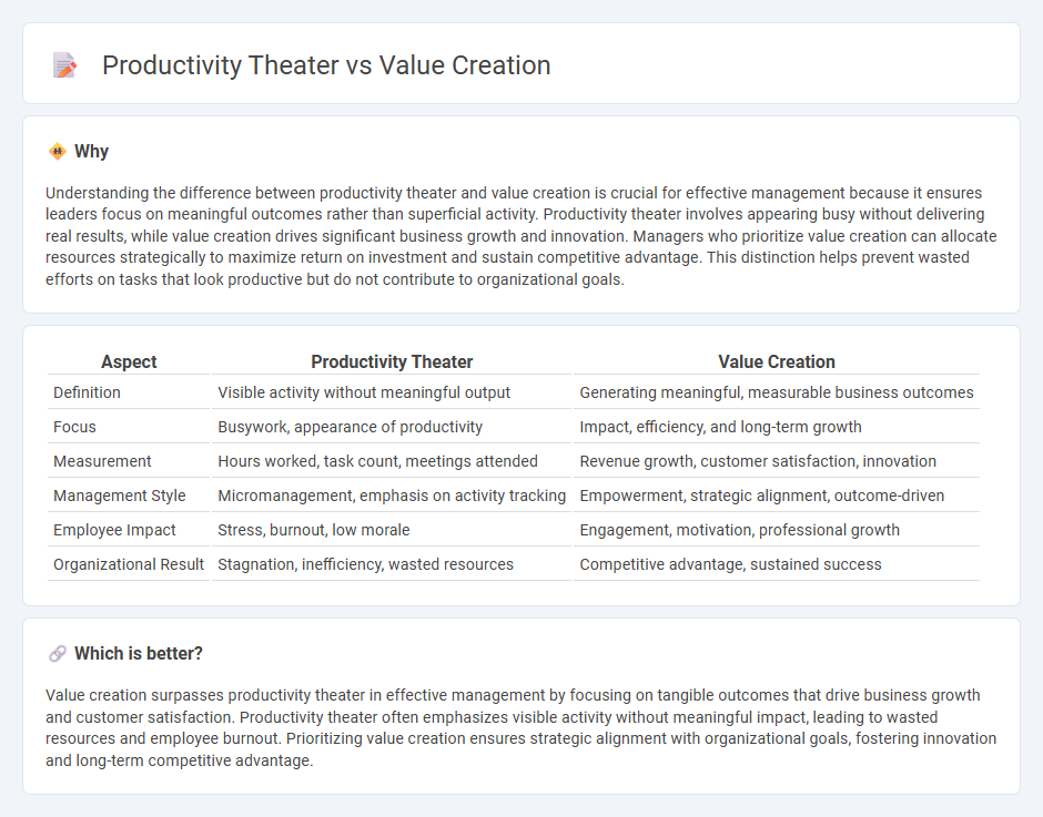 Productivity Theater vs Value Creation in Management