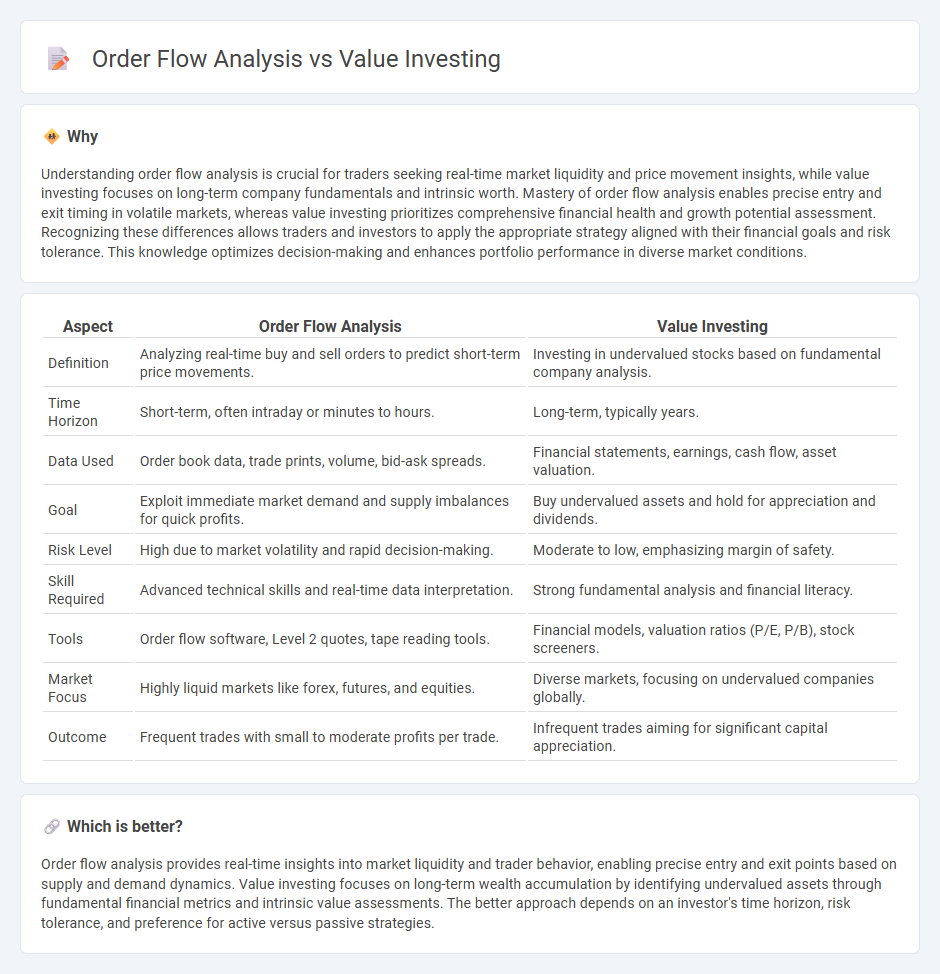 Order Flow Analysis vs Value Investing in Trading