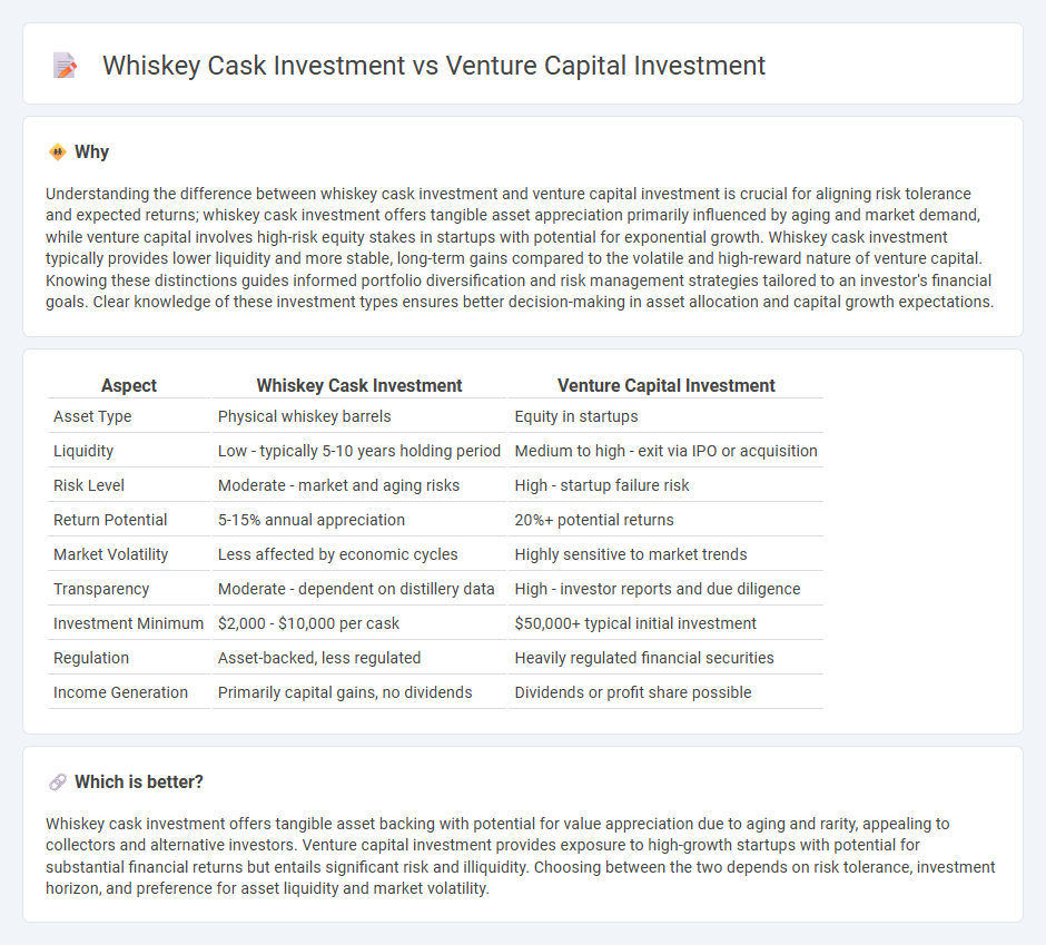 Whiskey Cask Investment vs Venture Capital Investment in Investment