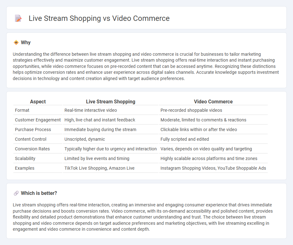 Live Stream Shopping vs Video Commerce in Commerce