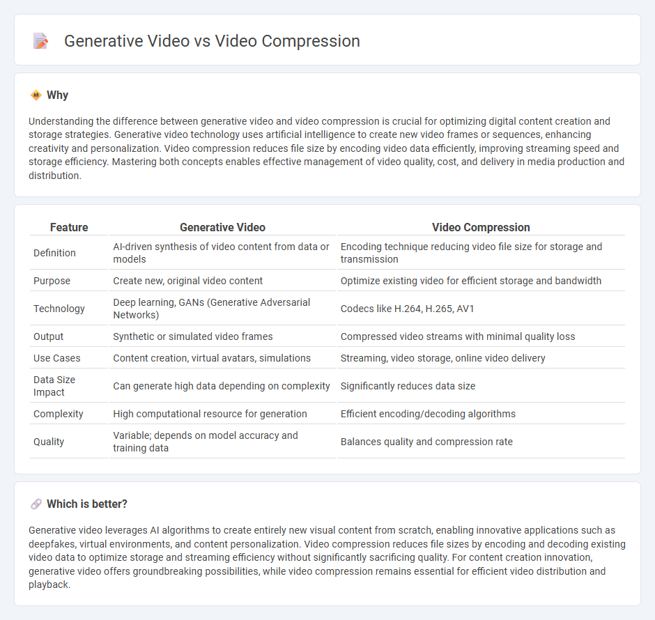 Generative Video vs Video Compression in Technology