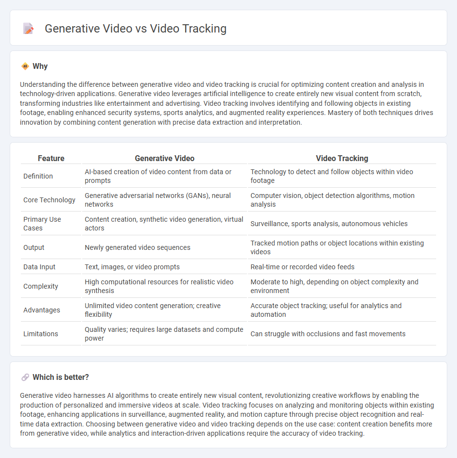 Generative Video vs Video Tracking in Technology