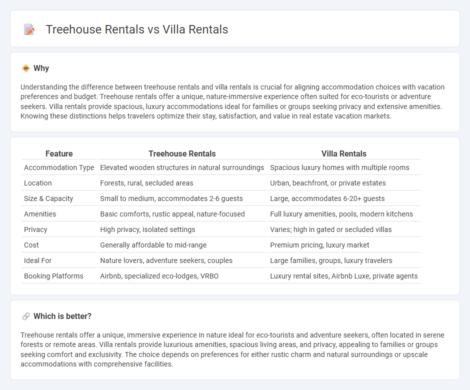Treehouse Rentals vs Villa Rentals in Real Estate
