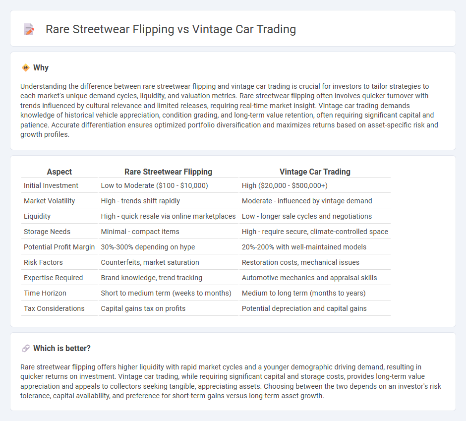Rare Streetwear Flipping vs Vintage Car Trading in Investment