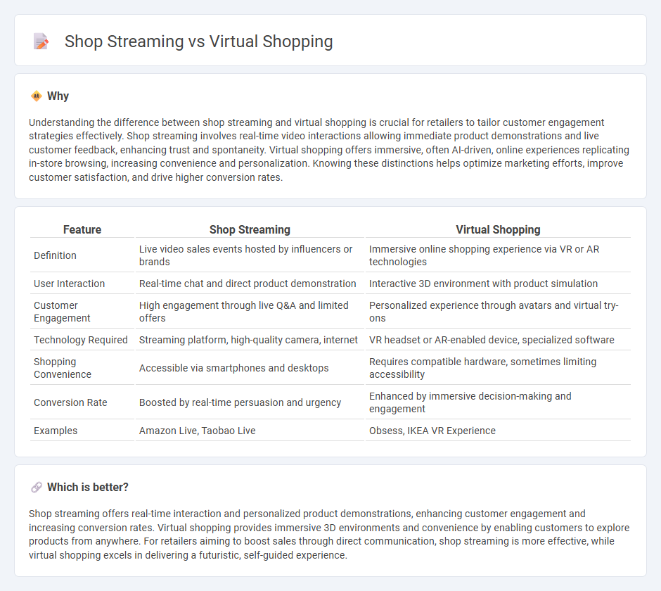 Shop Streaming vs Virtual Shopping in Retail