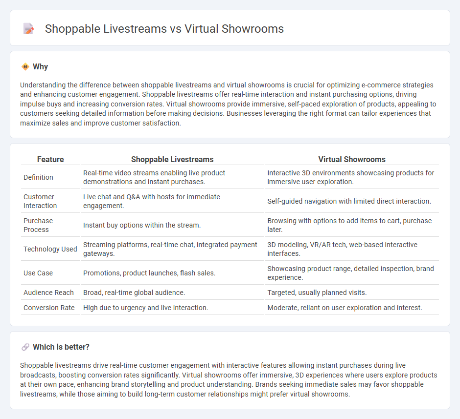 Shoppable Livestreams vs Virtual Showrooms in Commerce