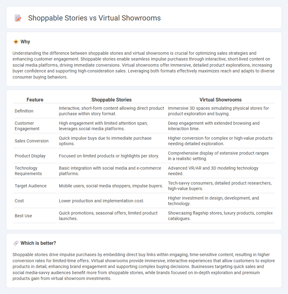 Shoppable Stories vs Virtual Showrooms in Sales