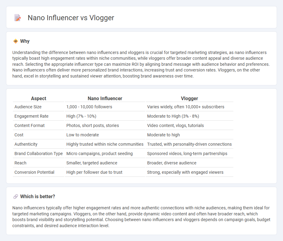 Nano Influencer vs Vlogger in Marketing