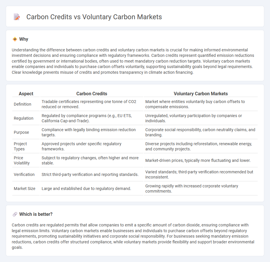 Carbon Credits vs Voluntary Carbon Markets in Finance