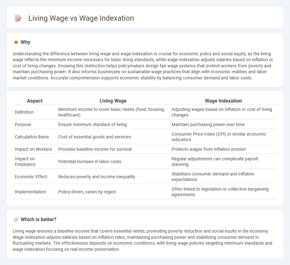 Living Wage vs Wage Indexation in Economy
