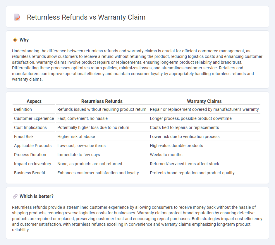 Returnless Refunds vs Warranty Claim in Commerce