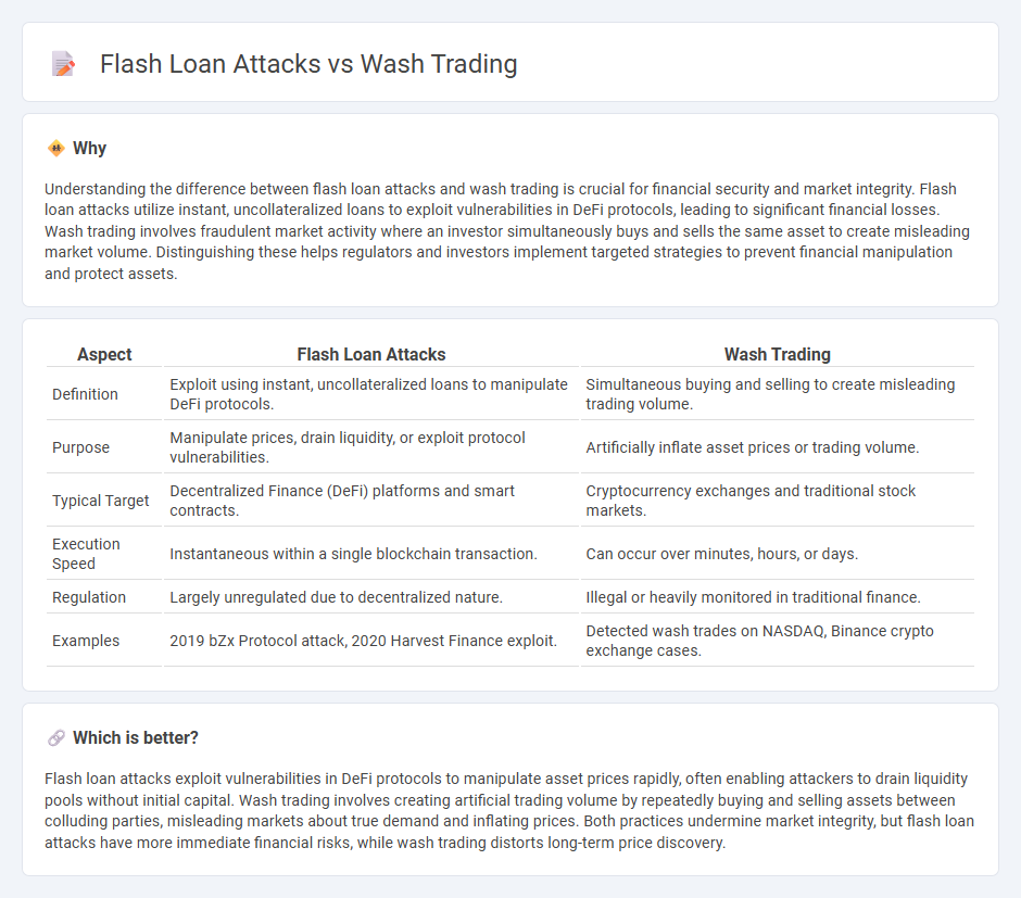 Flash Loan Attacks vs Wash Trading in Finance
