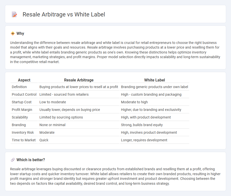 Resale Arbitrage vs White Label in Retail