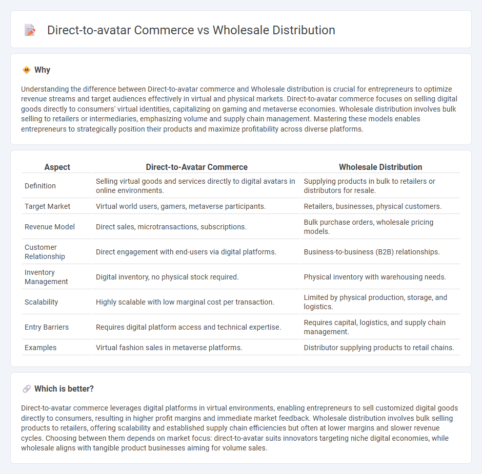Direct-To-Avatar Commerce vs Wholesale Distribution in Entrepreneurship