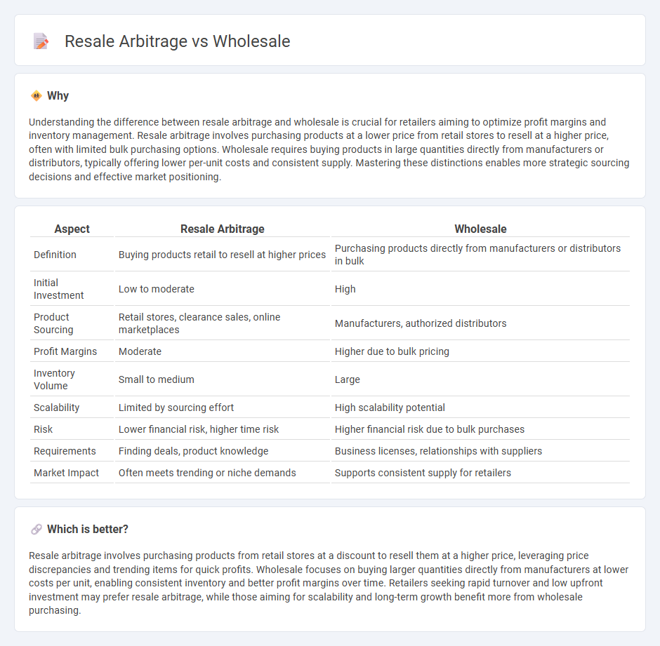 Resale Arbitrage vs Wholesale in Retail