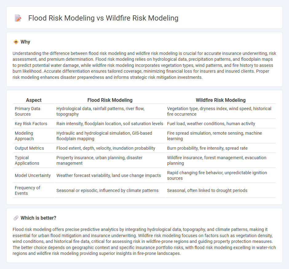 Flood Risk Modeling vs Wildfire Risk Modeling in Insurance