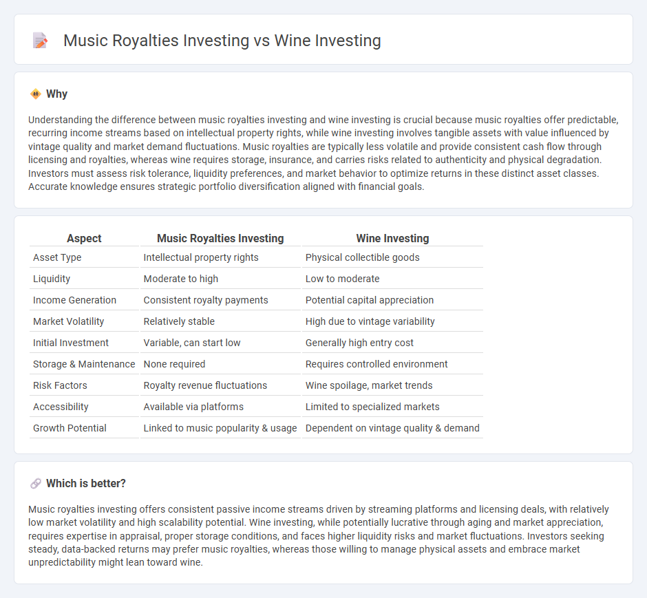 Music Royalties Investing vs Wine Investing in Investment
