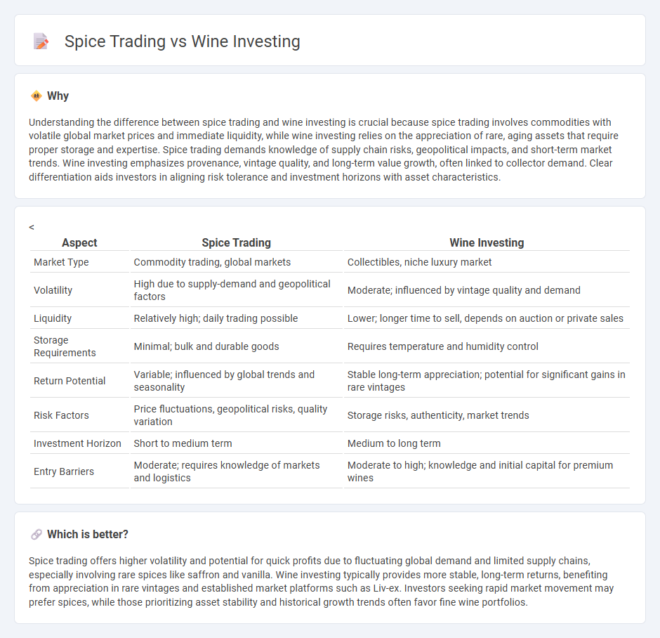 Spice Trading vs Wine Investing in Investment