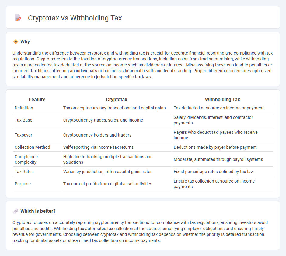 Cryptotax vs Withholding Tax in Accounting