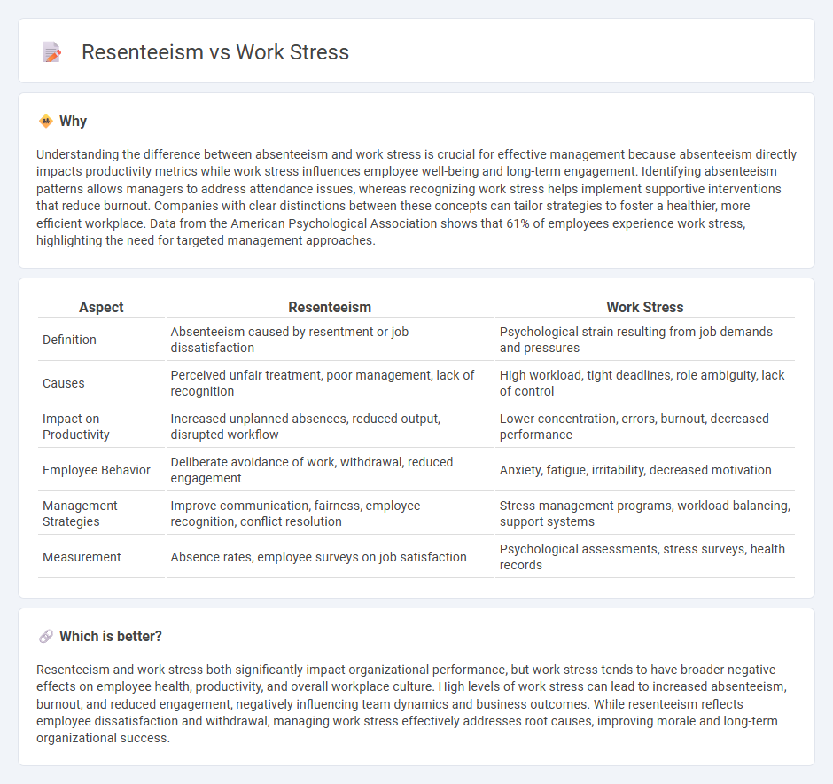 Resenteeism vs Work Stress in Management
