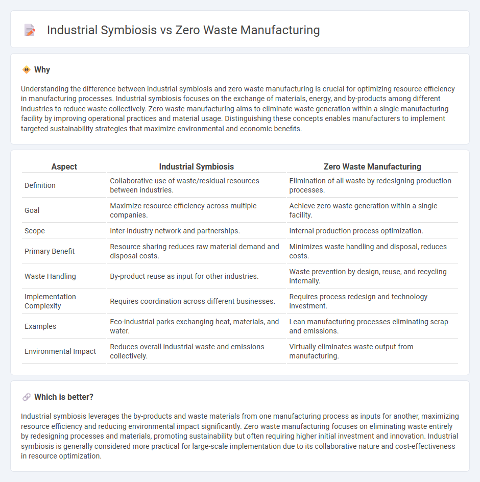 Industrial Symbiosis vs Zero Waste Manufacturing in Manufacturing